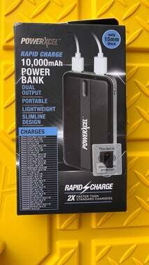PowerXcel 10,000mAh Rapid Charge Power Bank Dual Output Slimline Design